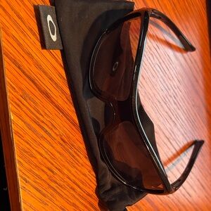 Oakley Glossy Black Wrap Sunglasses